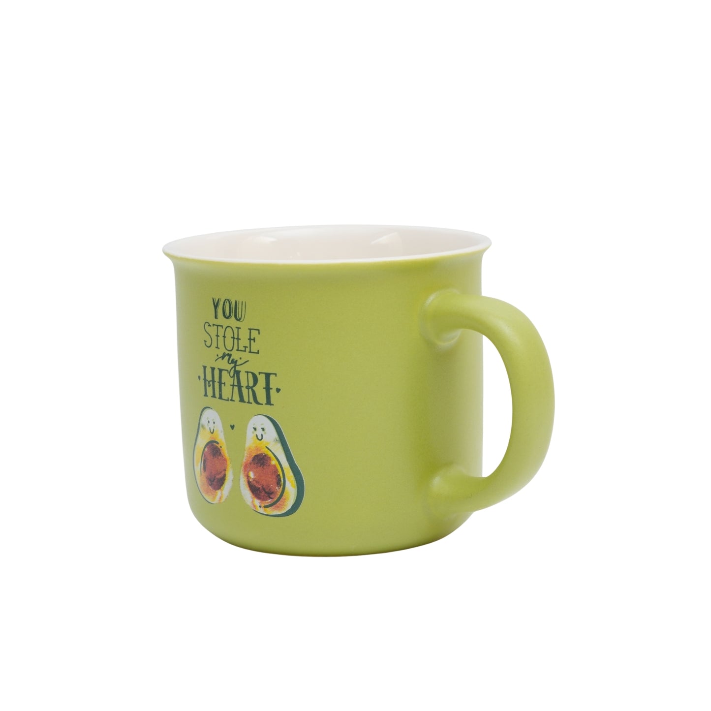 Couple avocado bone india coffee cup