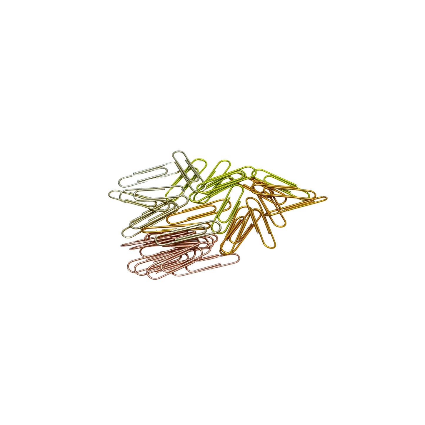 metallic assorted color paper clips