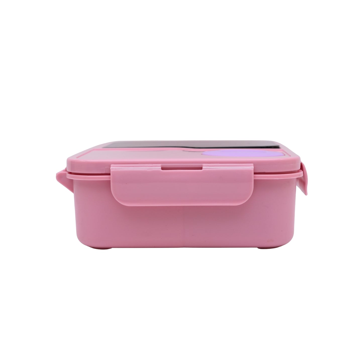 Pastel lunch box with spoon and transparency