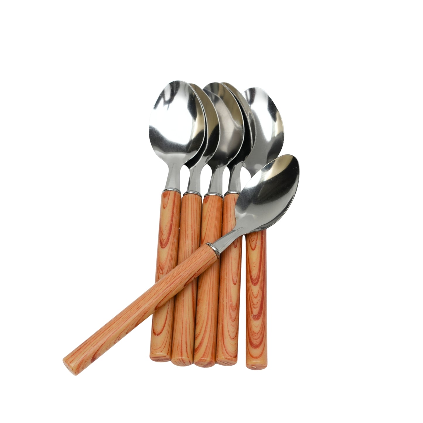 Premium Wooden Handle Spoon Set (Pack of 6)