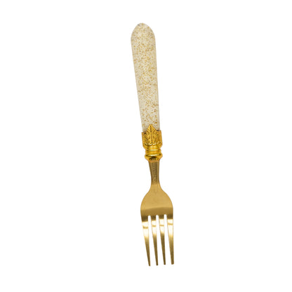 Premium Golden Diamond Cut Spoon Set (Pack of 6)
