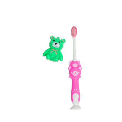 Multicolor Toothbrush With Teddy Toy For Kids ( Pack of 4 )