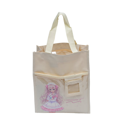 Off White aesthetic tote bag for girls