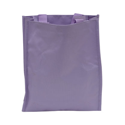 Purple heart shape fur at top tote bag