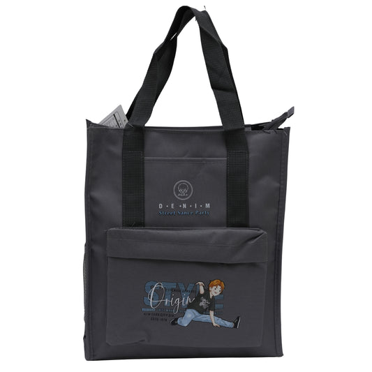 Grey aesthetic tote bag unisex style