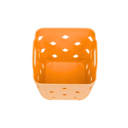 Plastic storage basket