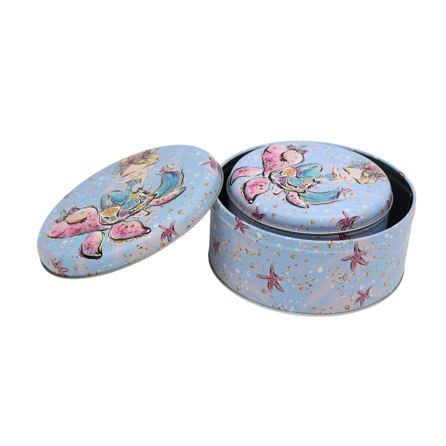 Sea Life Nesting Cookie Tin Set (2)