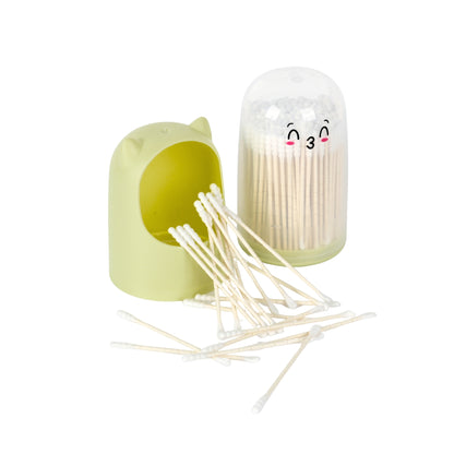 Cotton swabs with organizer