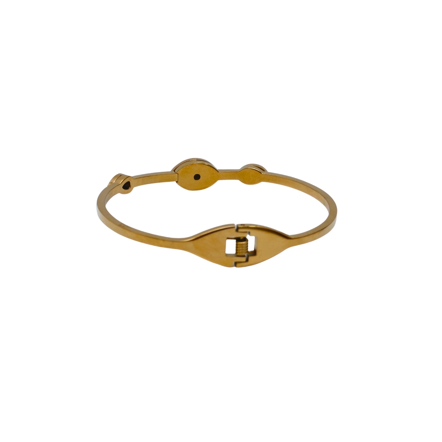 Premium Gold Tone Stainless Steel Hinge Bracelet