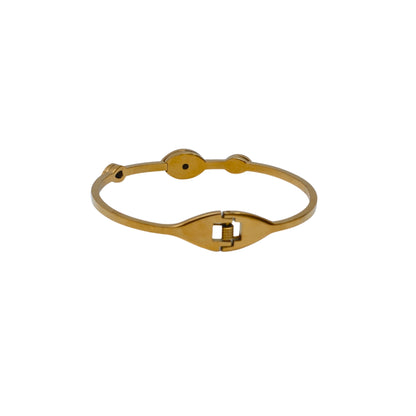 Premium Gold Tone Stainless Steel Hinge Bracelet