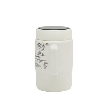 "With You Forever" Premium Ceramic Coffee Mug with Mirror Lid