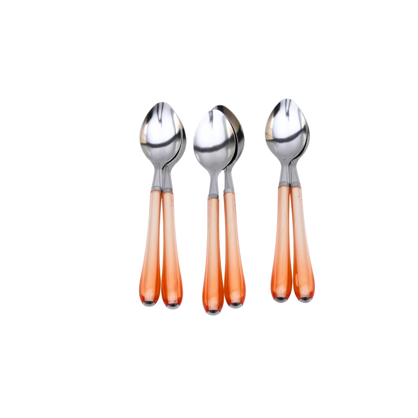 Modern Amber Resin Handle Stainless Steel Spoon Set
