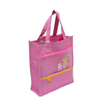Cute Doll with Rabbit Printed Tote Bag