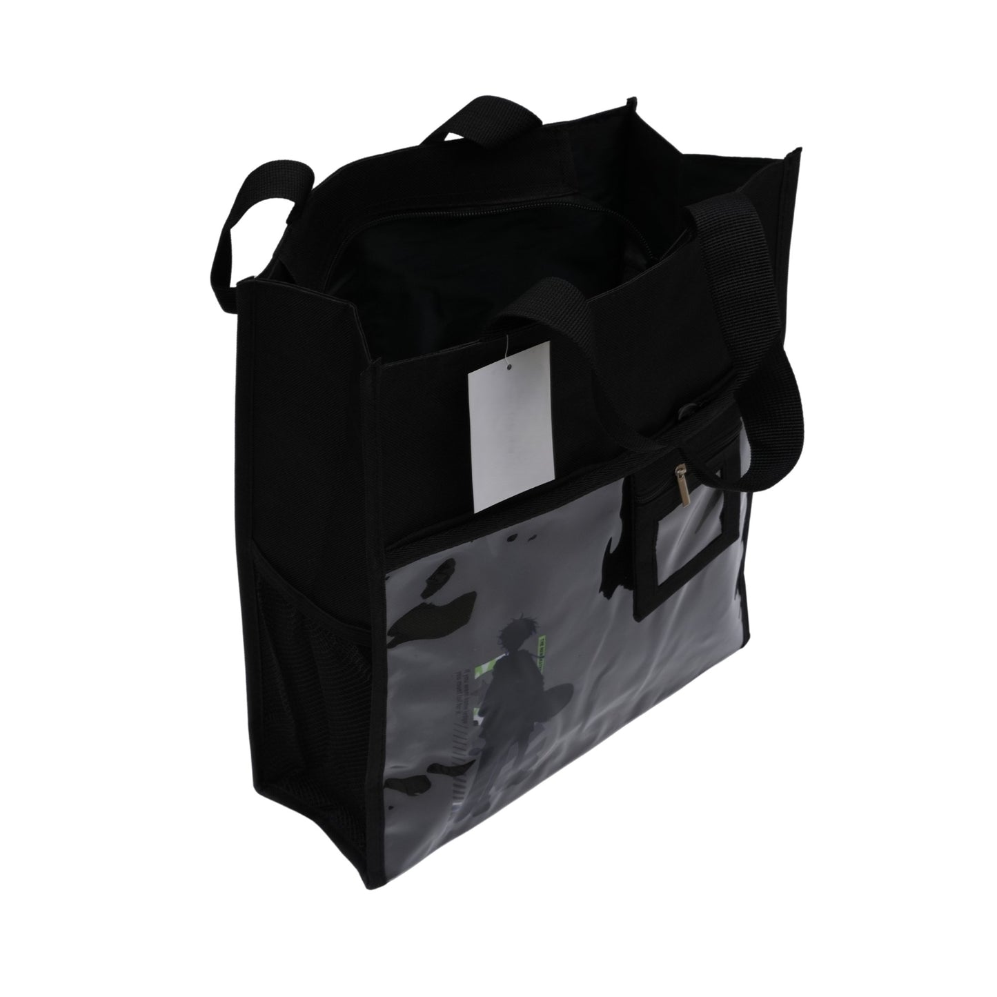 Black unisex aesthetic tote bag