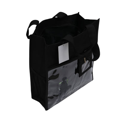 Black unisex aesthetic tote bag