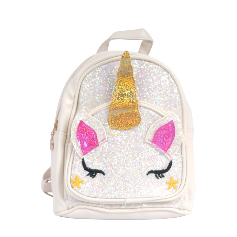 Unicorn Crown Sequin School Backpack for Kids | Glittery Lightweight Bag for Girls