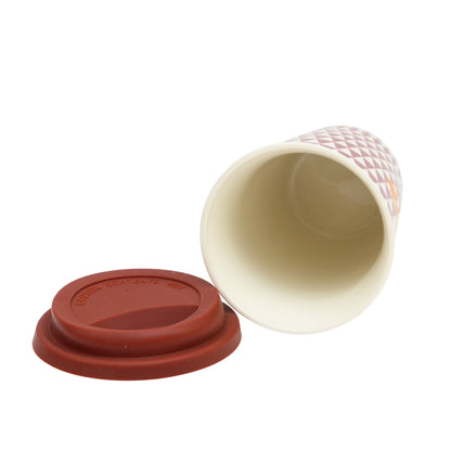 Kookee Ceramic Coffee & Tea Tall Tumbler with Silicone Lid