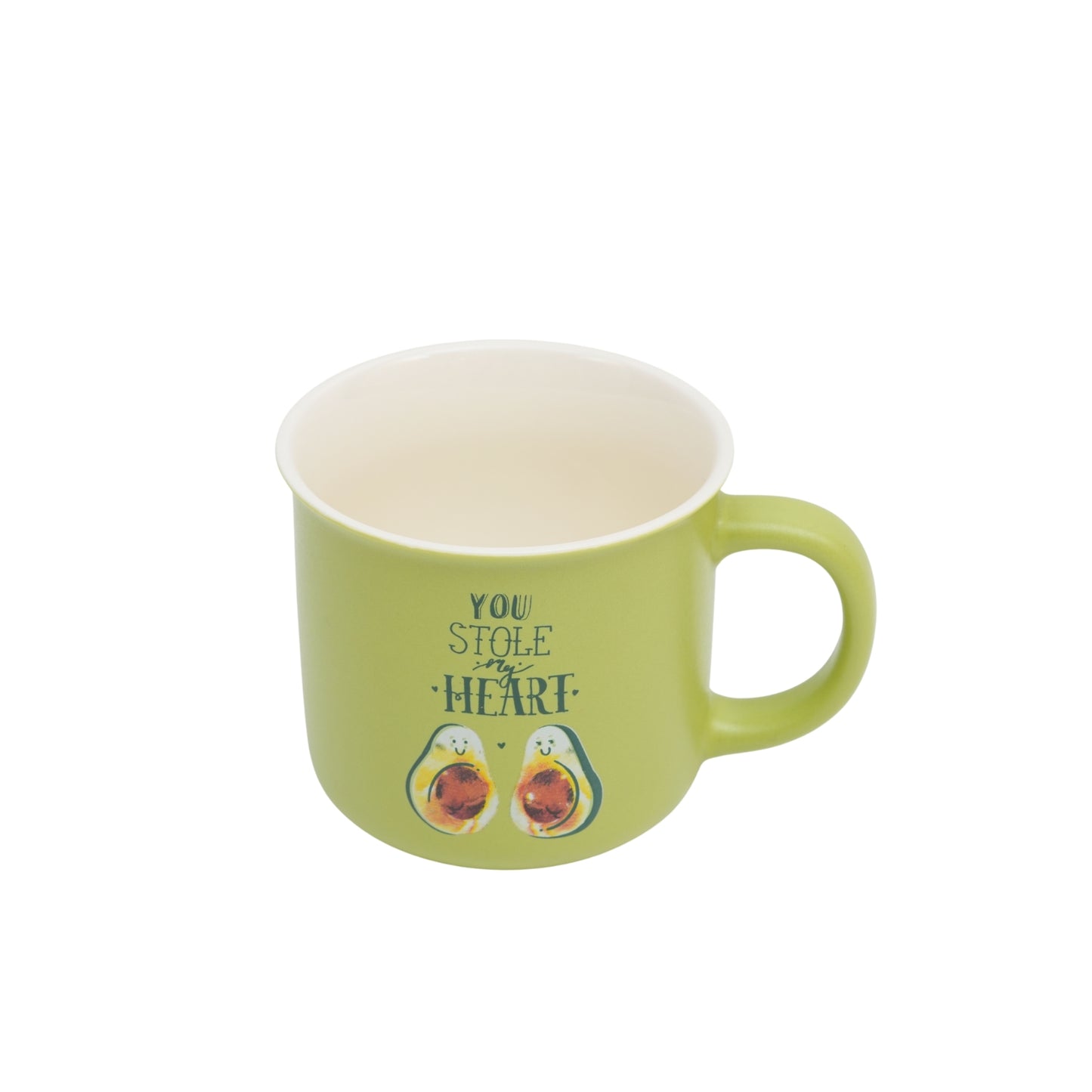 Couple avocado bone india coffee cup