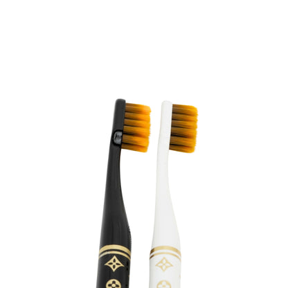 Premium Black & White Toothbrush Combo Set of 2