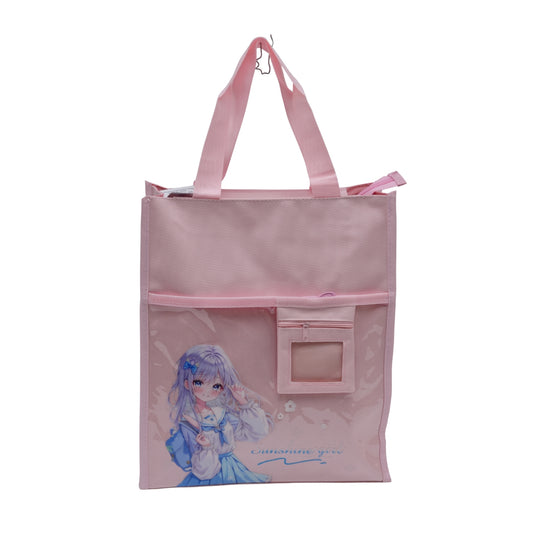 Pink aesthetic tote bag unisex style