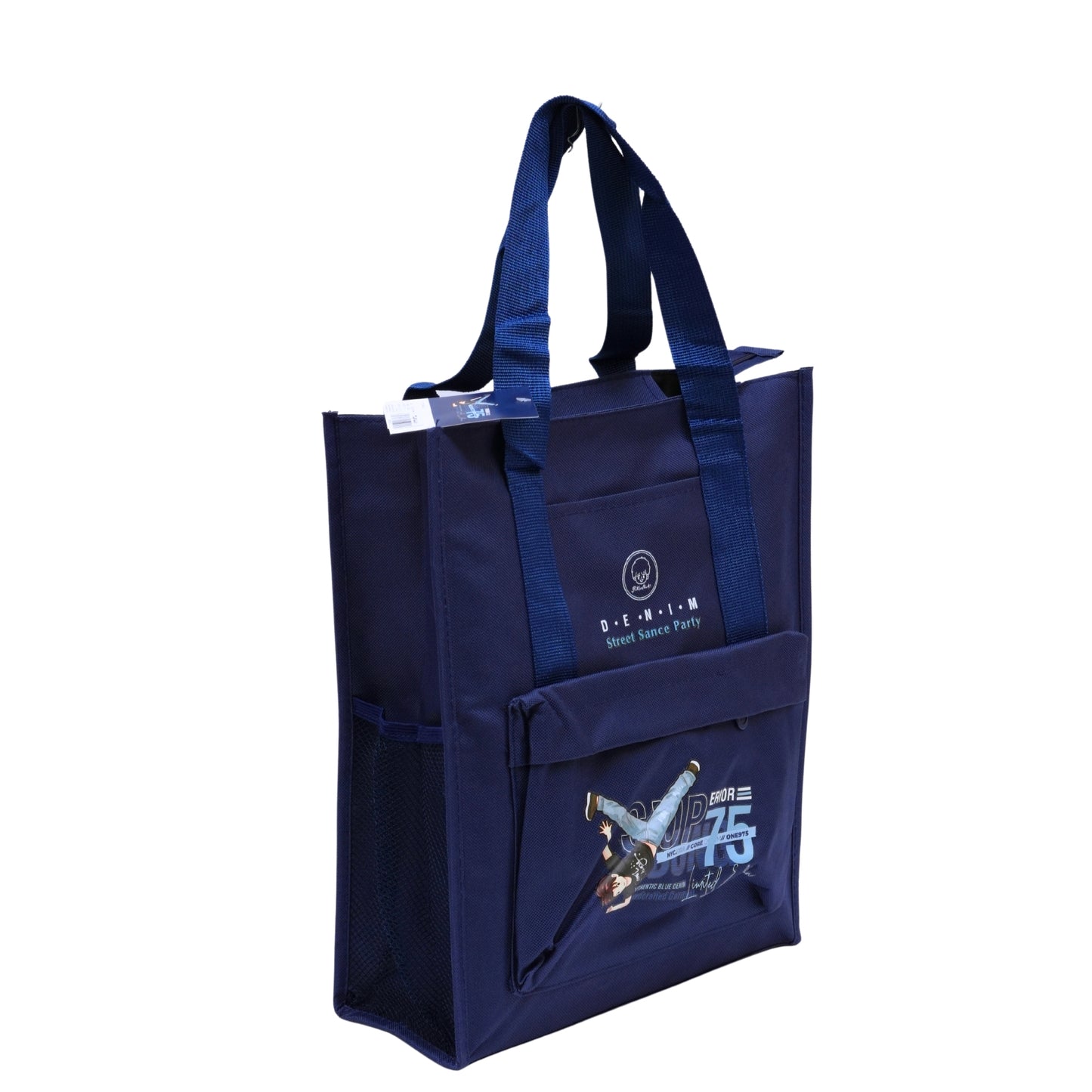 Blue aesthetic tote bag unisex style