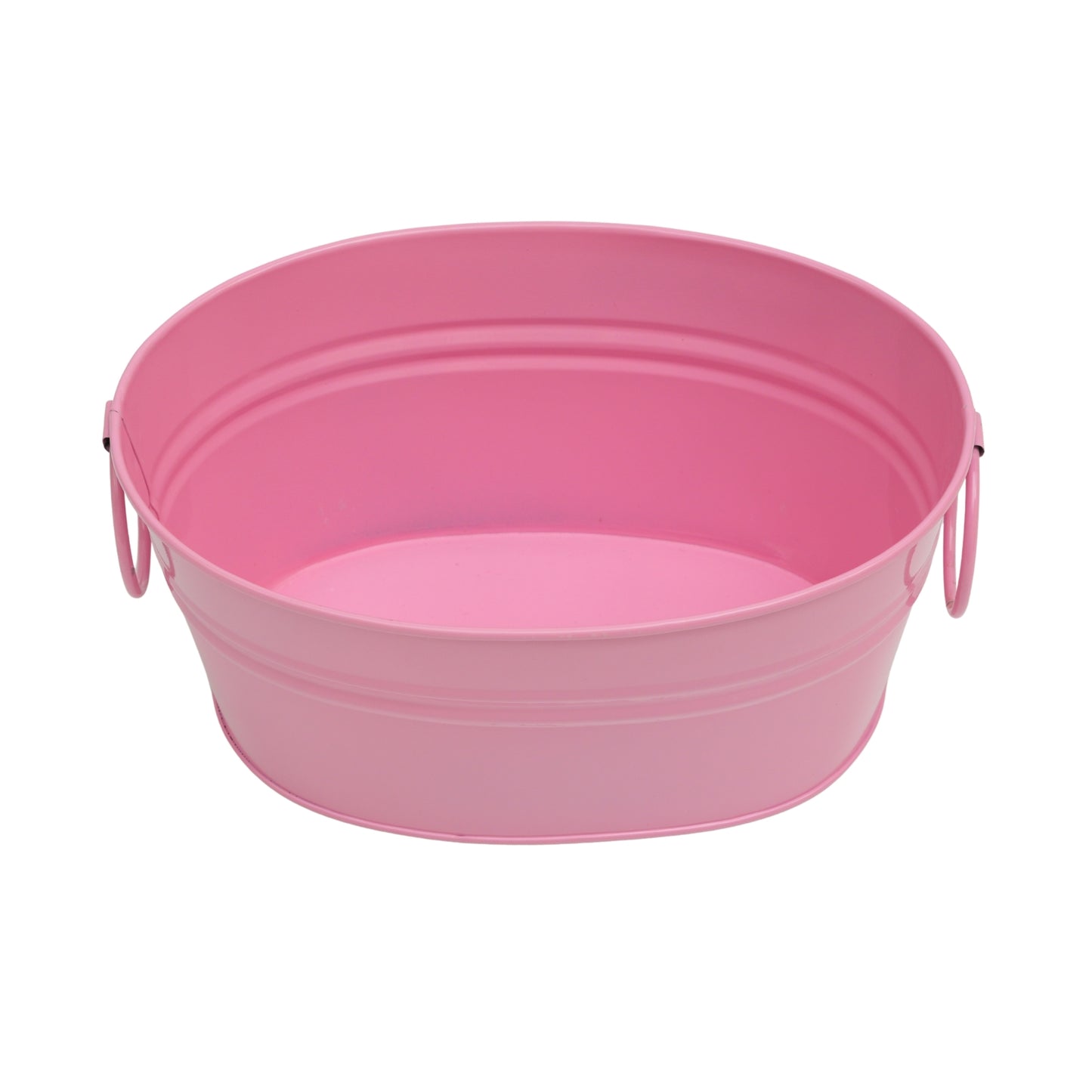 Pink metal planter