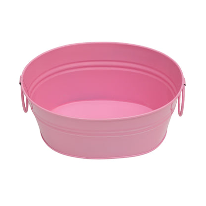 Pink metal planter