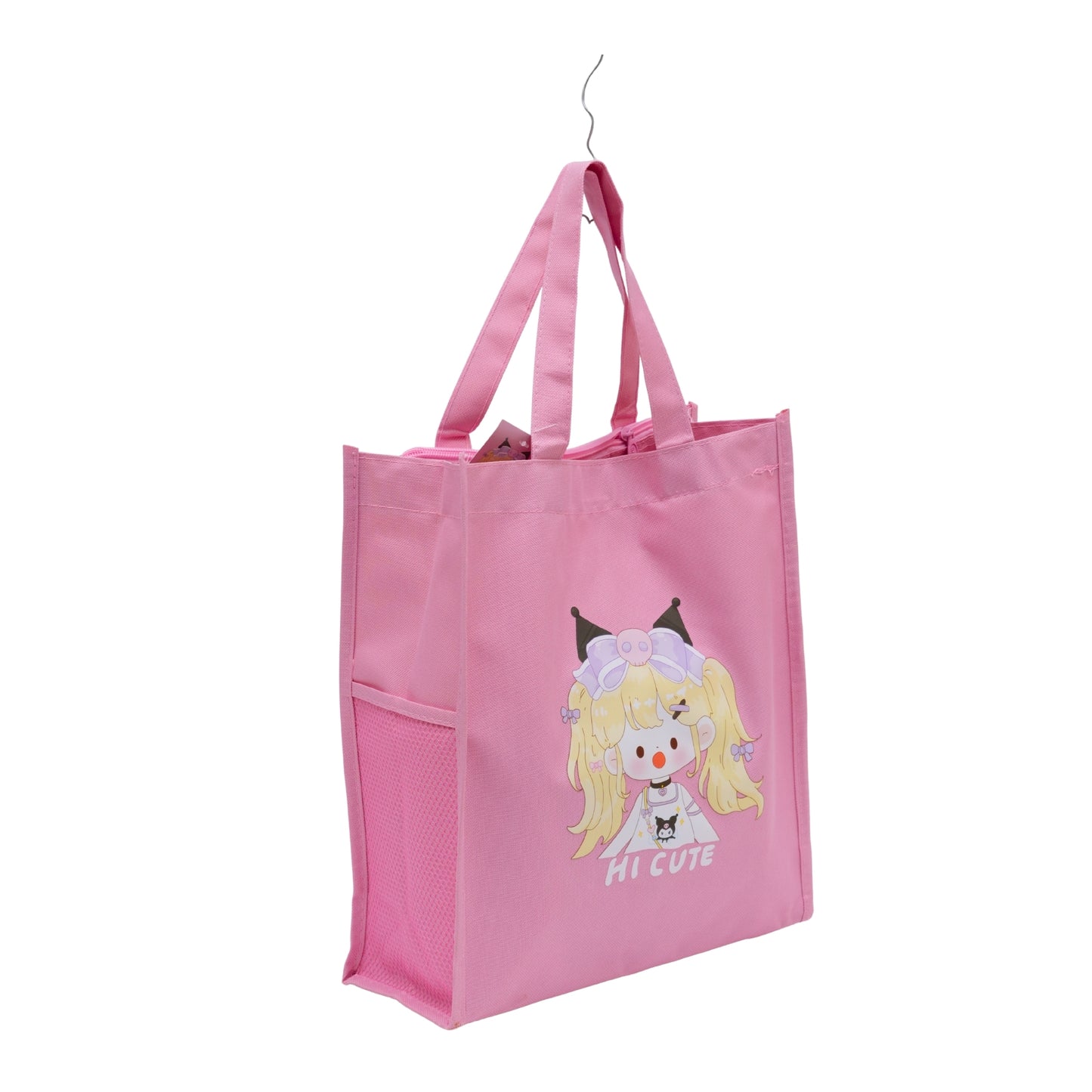 Pink cute & aesthetic tote bag for girls