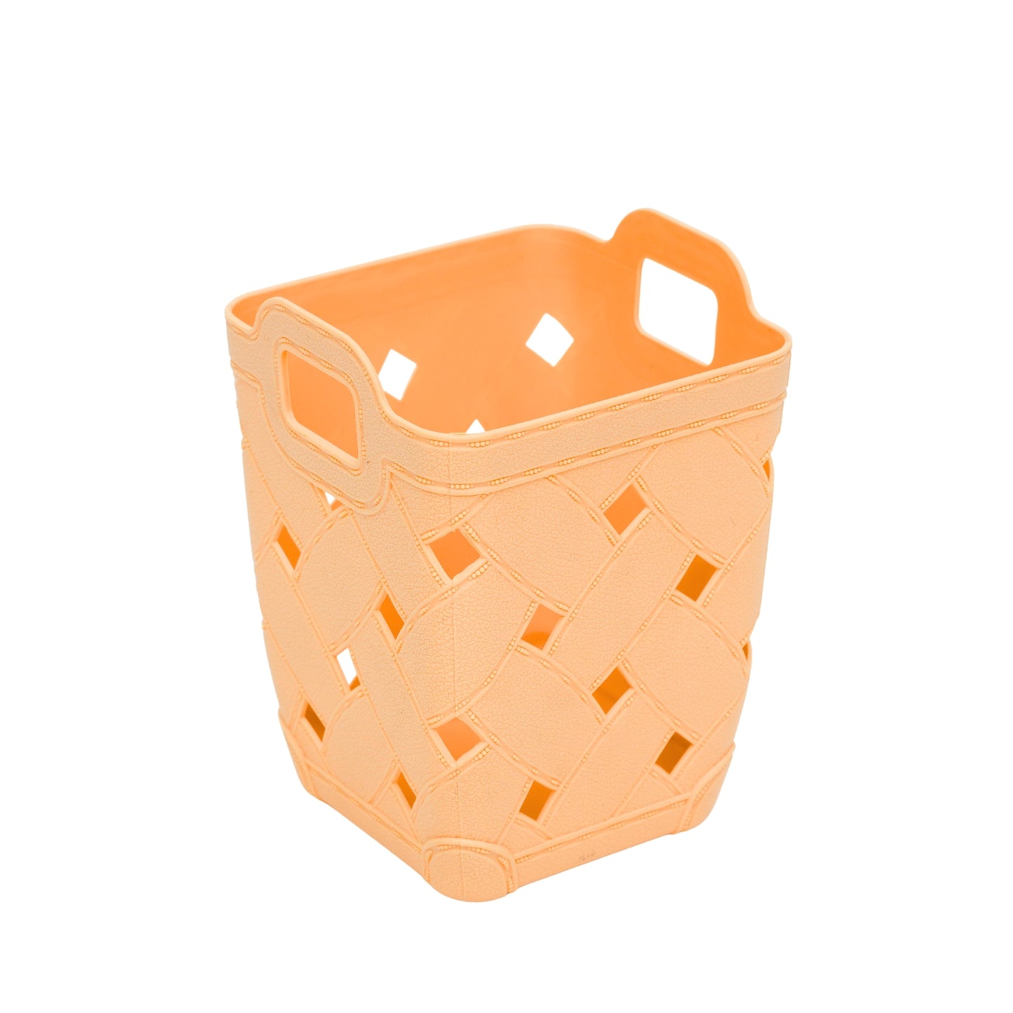 Plastic storage basket