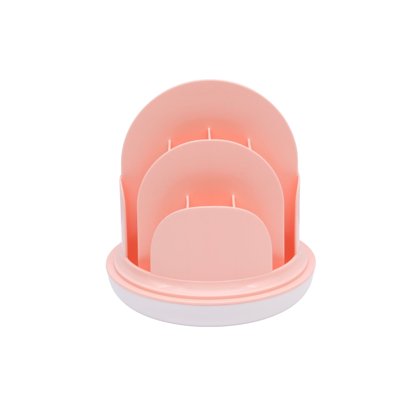 360-degree rotating makeup and lipstick organizer with a dustproof lid