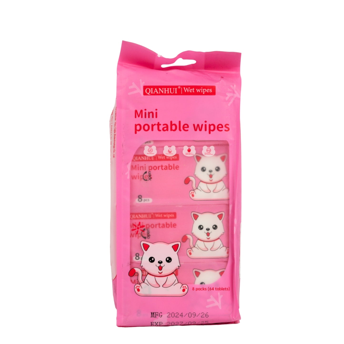 Mini portable wipes