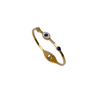 Premium Gold Tone Stainless Steel Hinge Bracelet