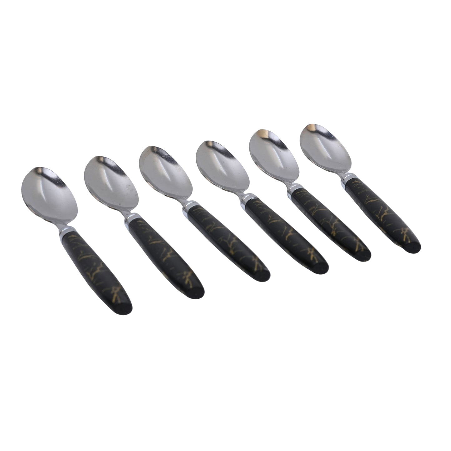 Marble Ceramic Handle Stainless Steel Table Spoon Set (pack of 6)