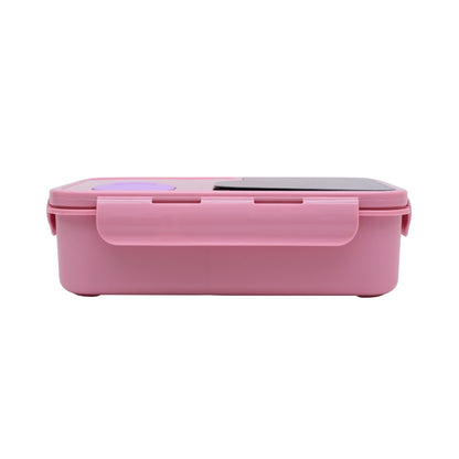 Pastel lunch box with spoon and transparency
