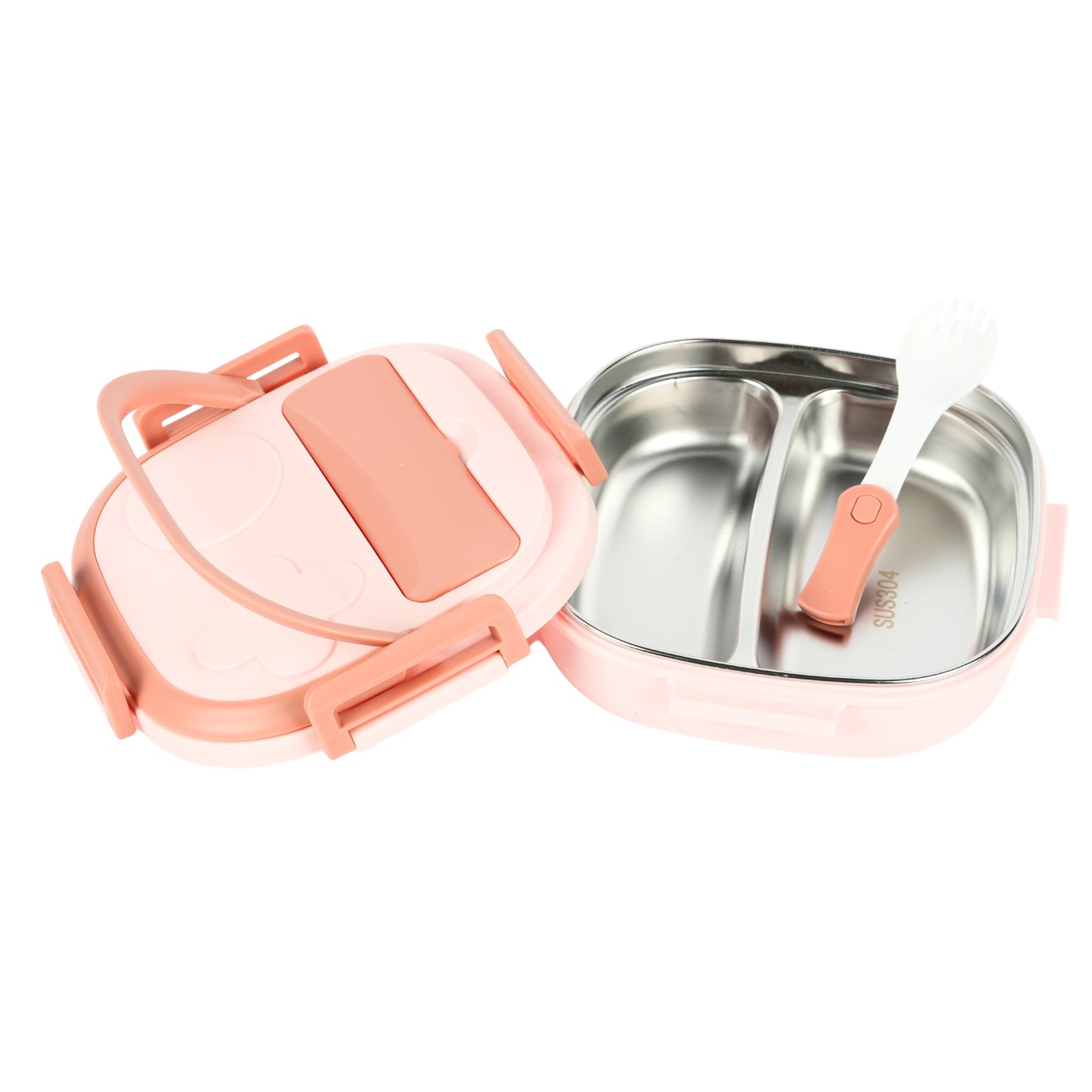 Steel Compartment Lunch Box With Handle