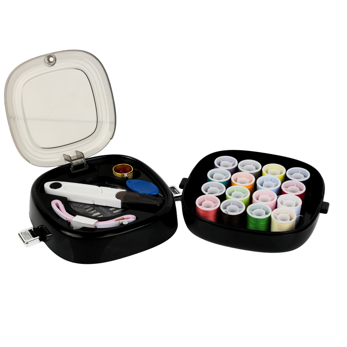 Travel Size Sewing Kit with Thread Spools & Accessories