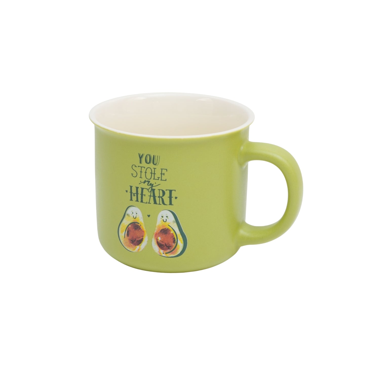 Couple avocado bone india coffee cup