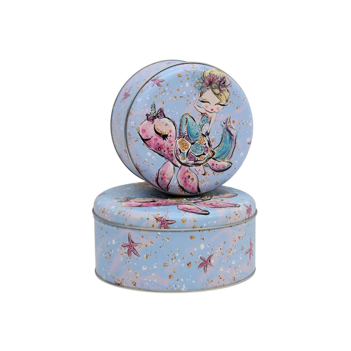 Sea Life Nesting Cookie Tin Set (2)