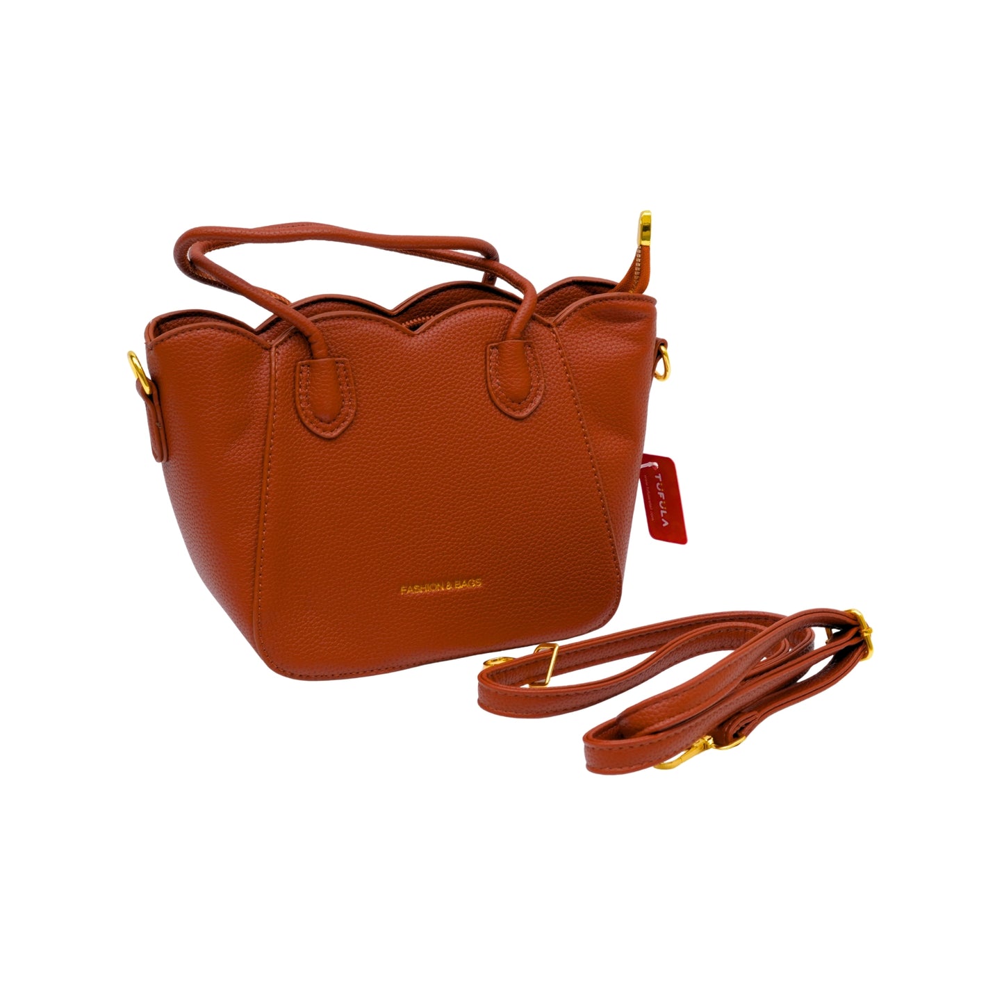 Fashion & Bags Brown Textured Handbag
