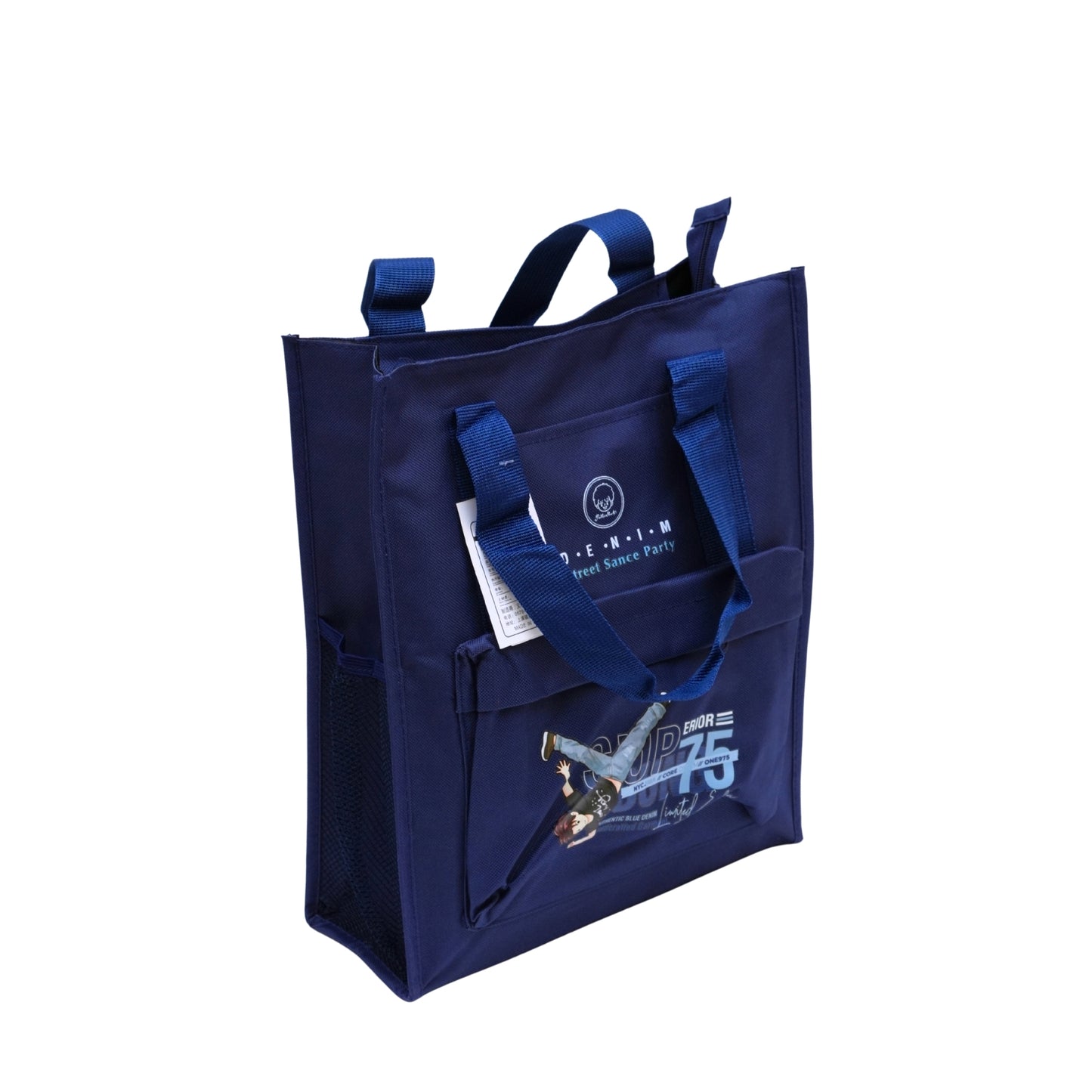 Blue aesthetic tote bag unisex style