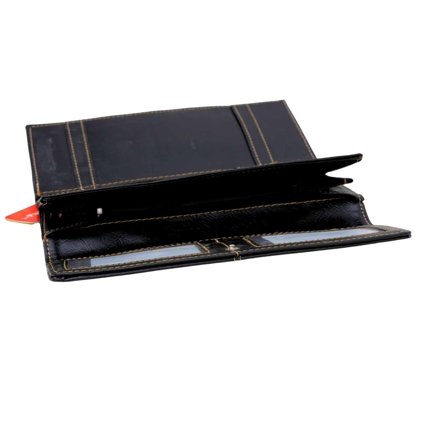 Black leather-style women's wallet/clutch
