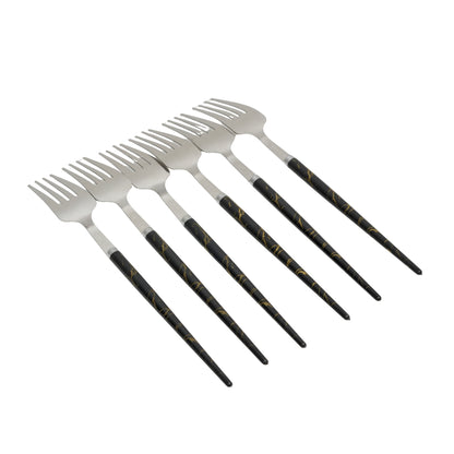 Marble Stainless Steel Dinner Fork Set