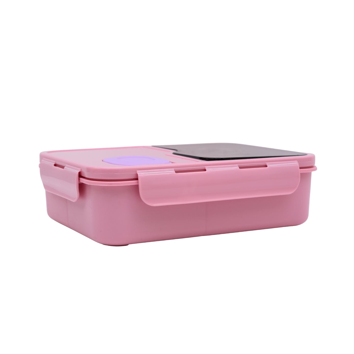 Pastel lunch box with spoon and transparency