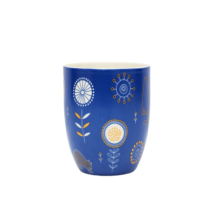 Light Color Blue Pottery Ceramic Mug