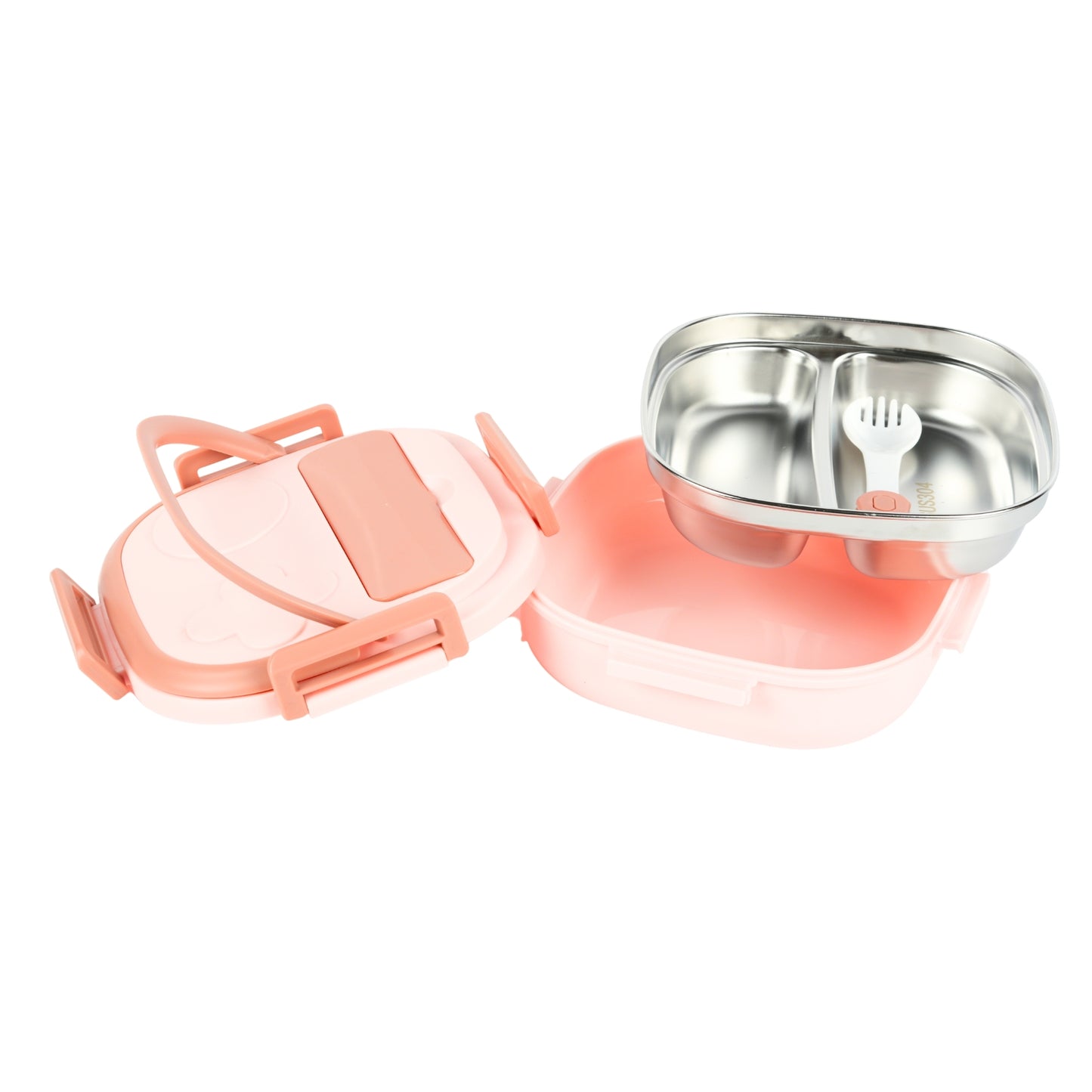 Steel Compartment Lunch Box With Handle