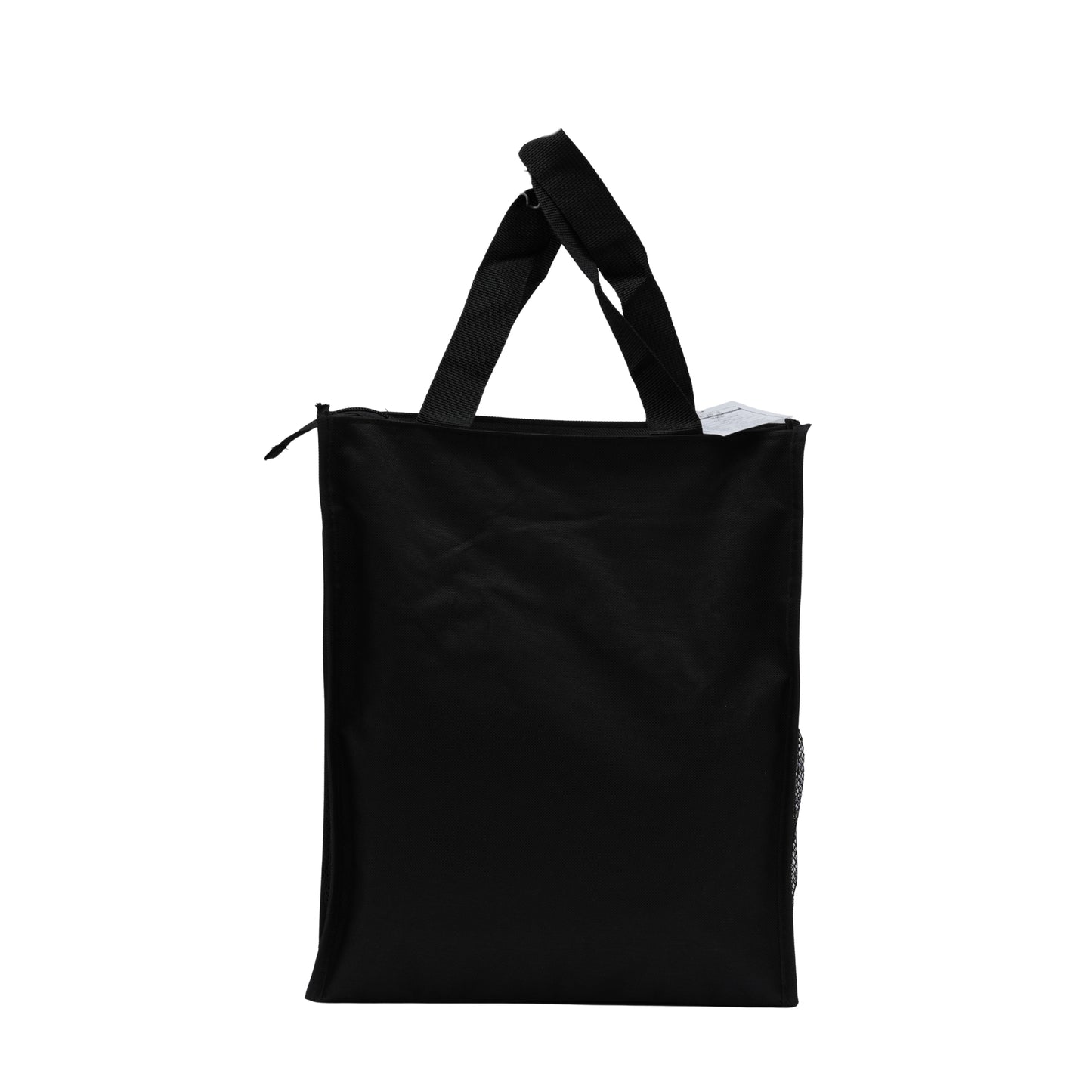 Black heart with fur tote bag