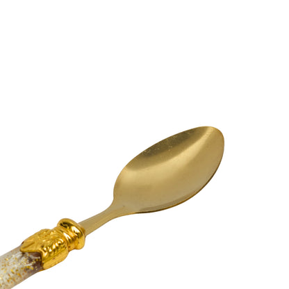 Premium Golden Diamond Cut Spoon Set (Pack of 6)