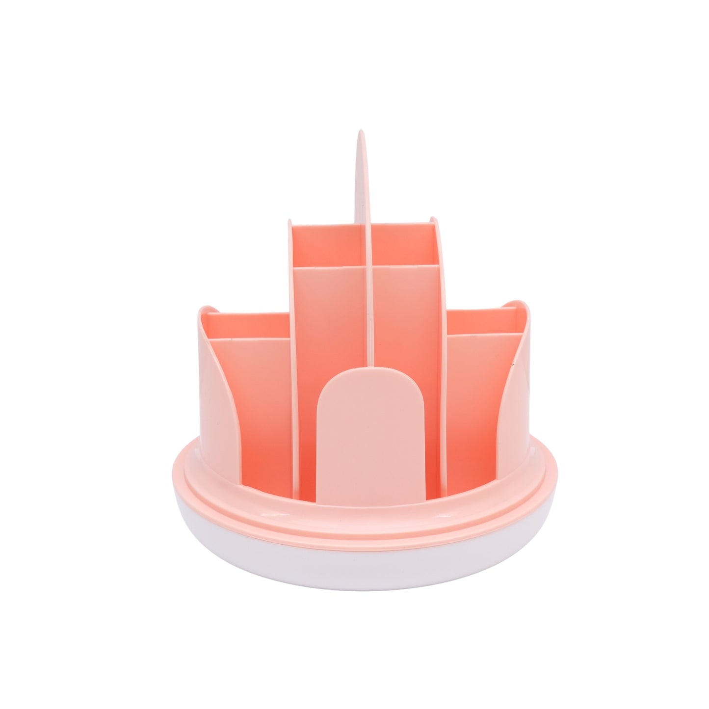 360-degree rotating makeup and lipstick organizer with a dustproof lid