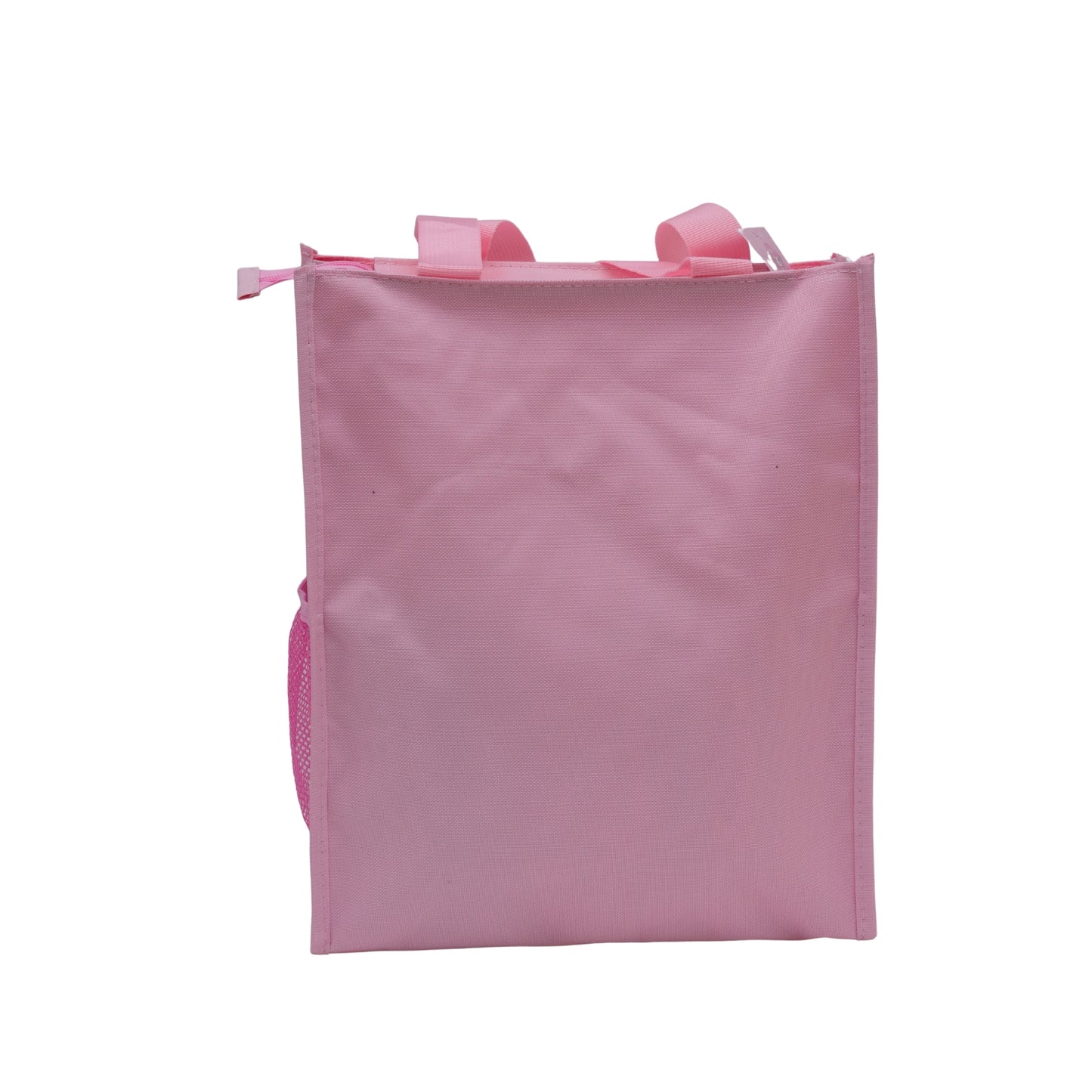 Pink heart with fur tote bag