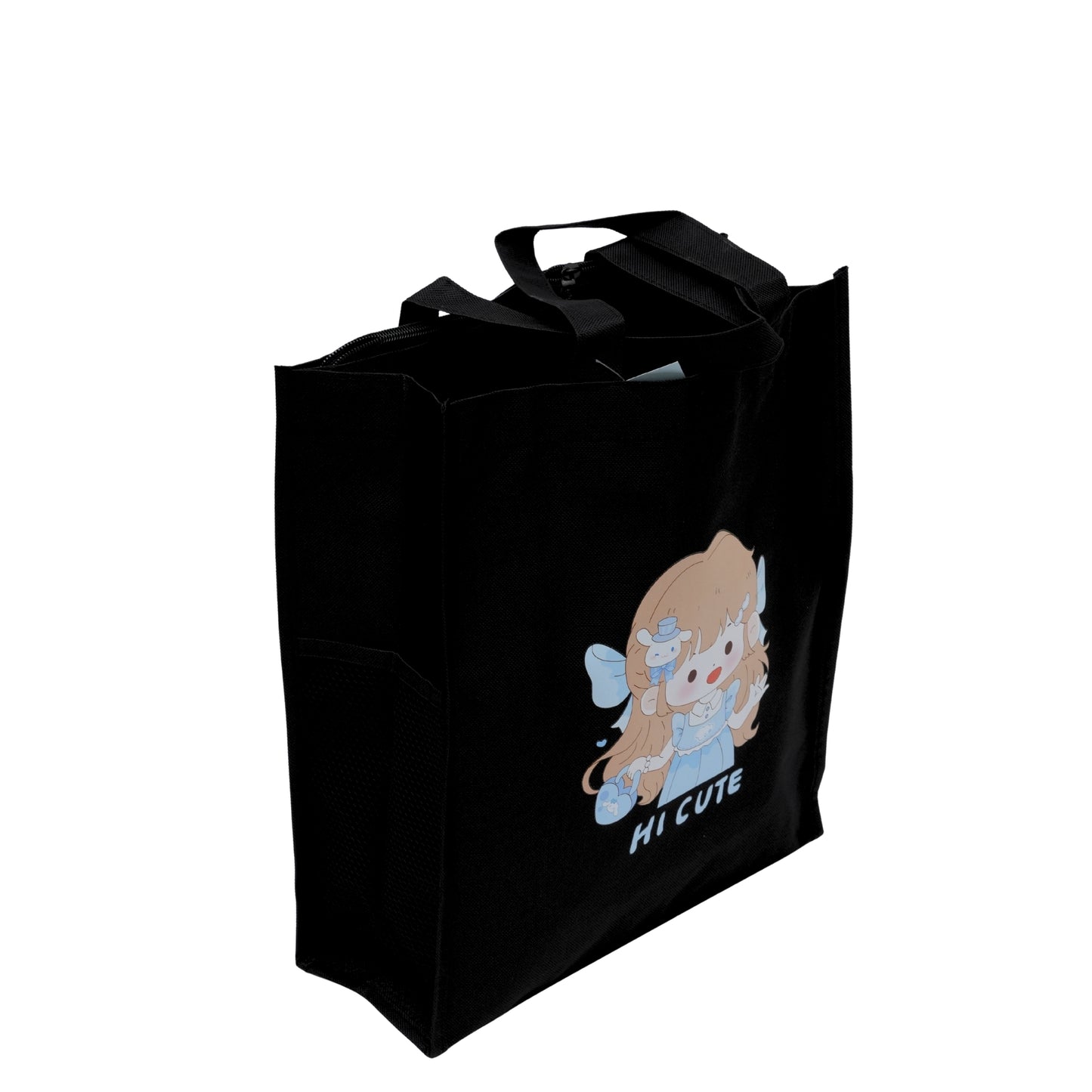 Black cute & aesthetic tote bag for girls